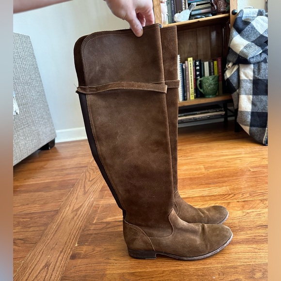 Frye Brown Suede Over the Knee Boots Woman's Size 10 - Picture 2 of 13